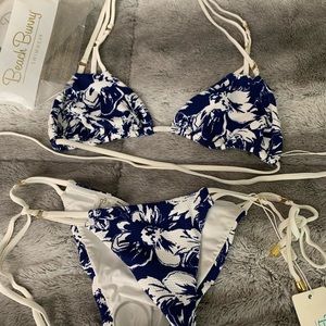 Beach bunny white floral bikini